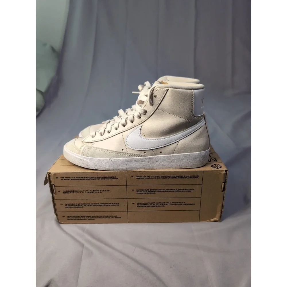 Nike Blazer Mid 77 Next Nature Womens 7.5 Sail White DQ4124-100 High Top Sneaker